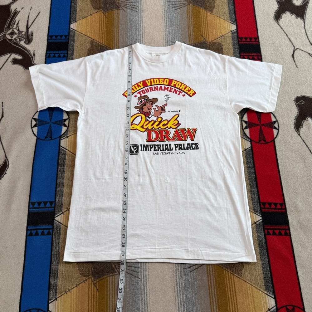 Vintage Imperial Palace Las Vegas Video Poker Quick Draw T-Shirt Mens L White - Picture 6 of 6